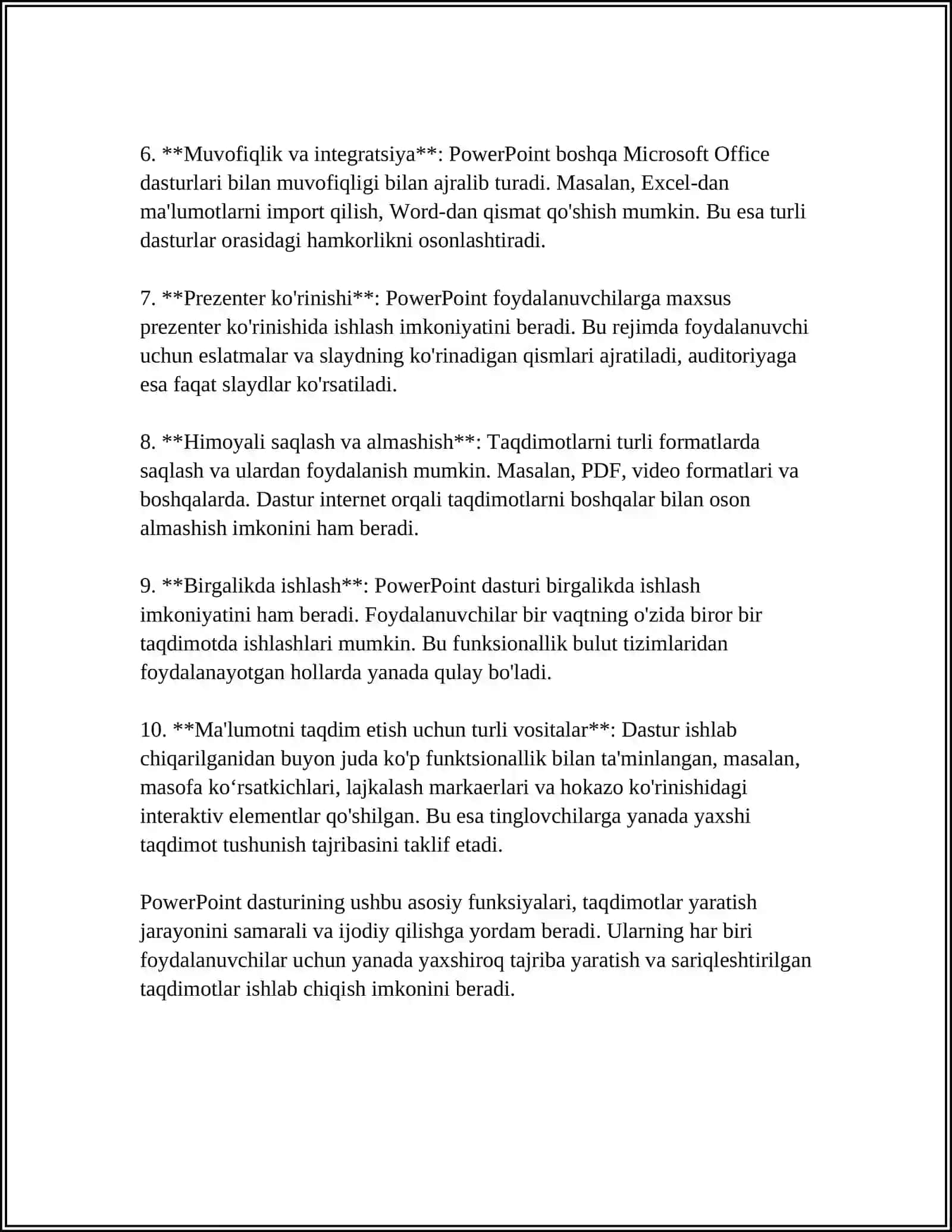 TAQDIMOT DASTURLARI (POWERPOINT, PREZI, FOSUSKY VA BOSHQA DASTURLAR) 4