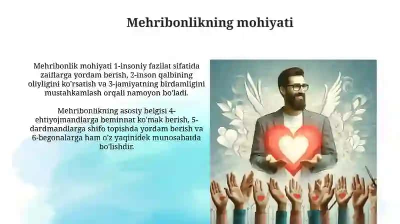 Mehribonlikni rivojlantirish yo'llari 4