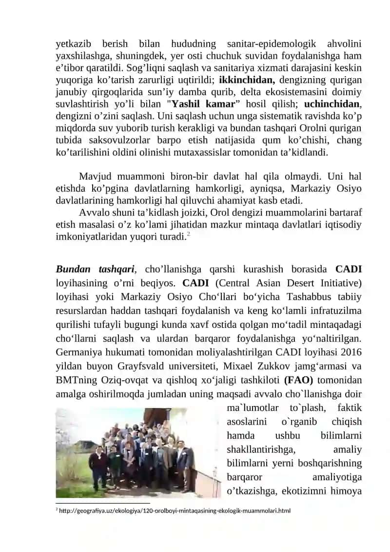 Cho`llanishga qarshi kurashishda 4