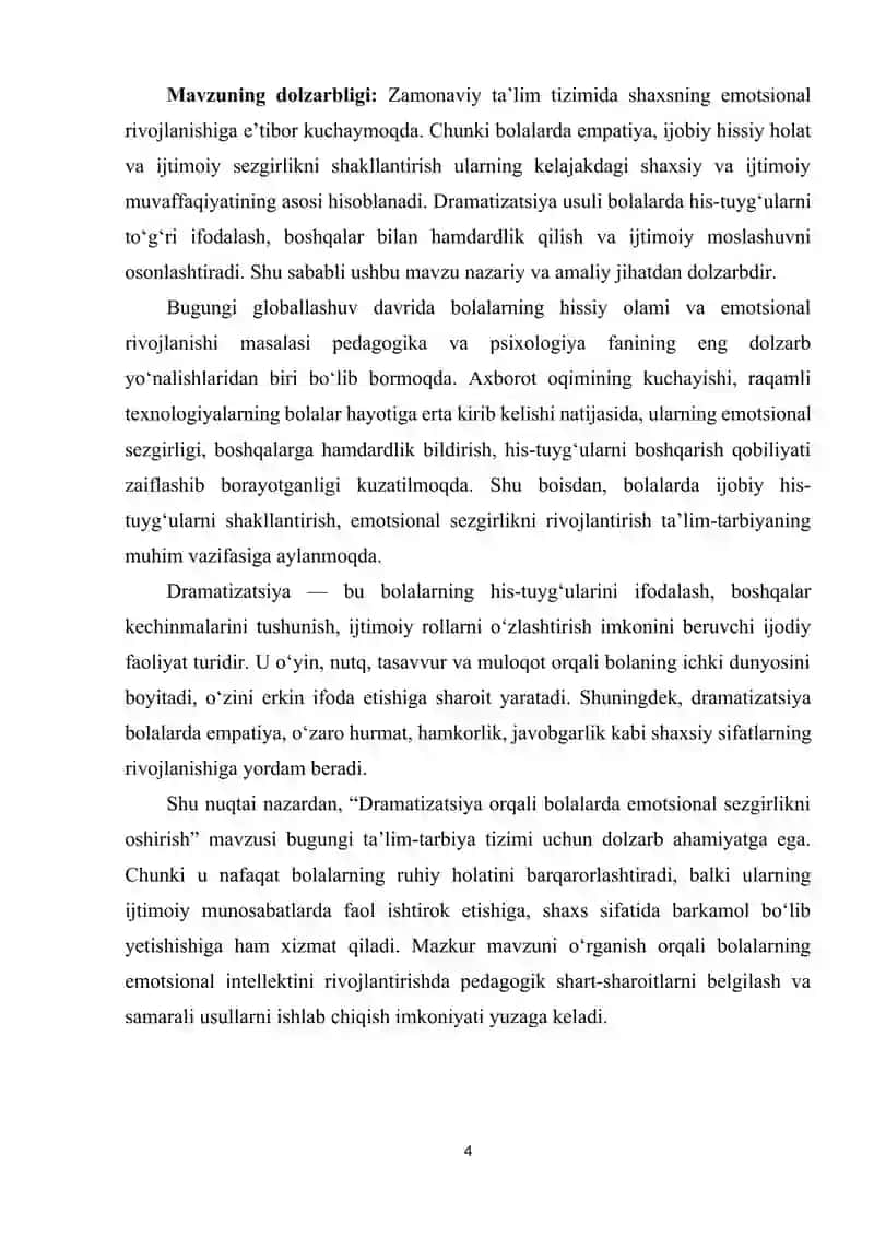 Dramatizatsiya orqali bolalarda emotsional sezgirlikni oshirish 4
