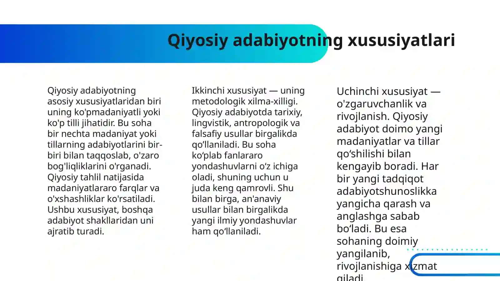 QIYOSIY VA UMUMIY ADABIYOT 4