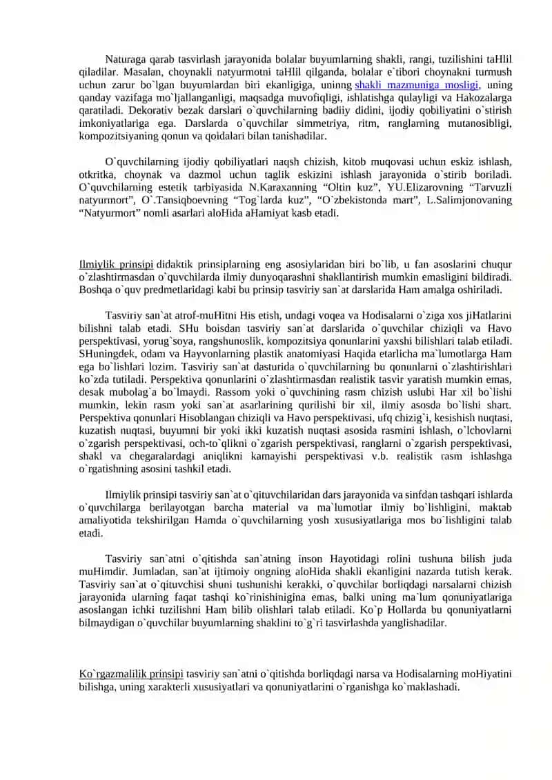 TASVIRIY SAN`ATNI O`QITISHDADIDAKTIK PRINSIPLAR 4