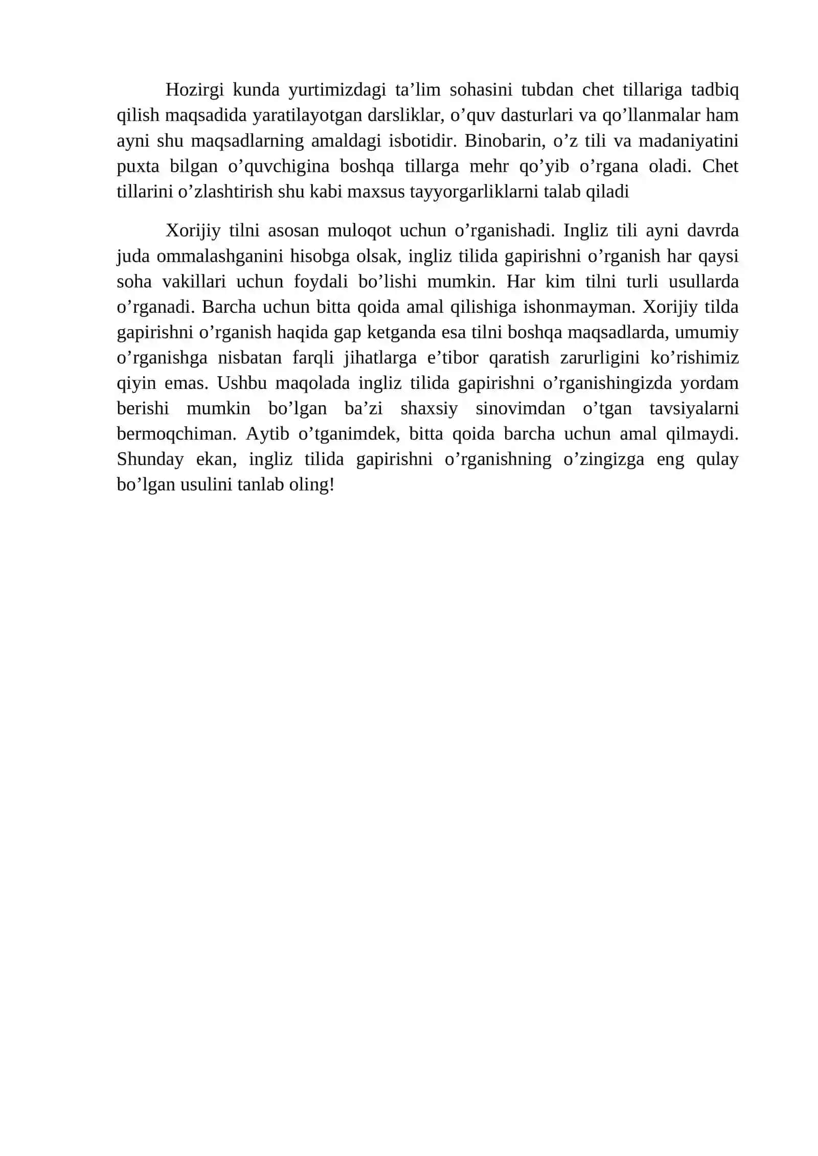 GAPIRISHNI O‘RGATISHDA PEDAGOGIK TEXNALOGIYALARNI, INNOVATSION TA’LIMNI QO’LLASH 4