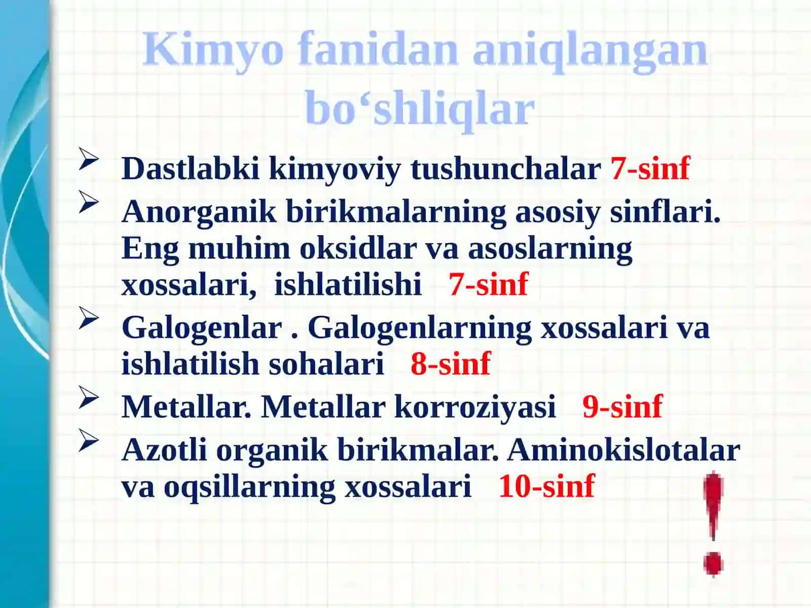 Kimyo fanidan aniqlangan bo‘shliqlar asosidagi mavzularni o‘qitishning samarali usullari 4