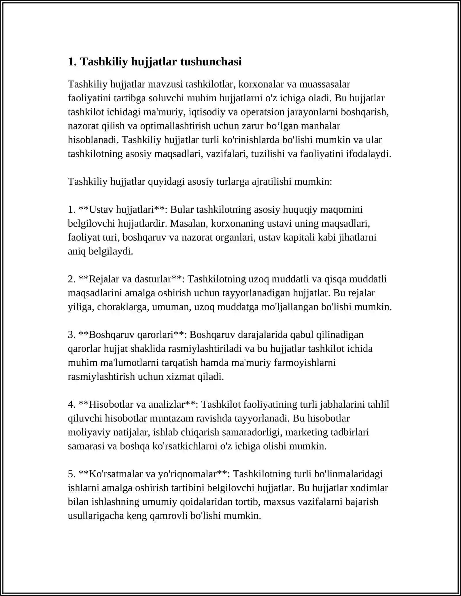 TASHKILIY HUJJATLAR VA ULARNI RASMIYLASHTIRISH 4