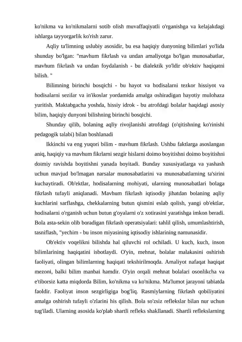 MAKTABGACHA YOSHDAGI BOLALARGA TA’LIM BERISHDA AQLIY TARBIYA VAZIFALARI 4