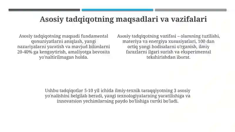 Fundamental tadqiqotlar va ularning jamiyat taraqqiyotidagi o‘rni 4