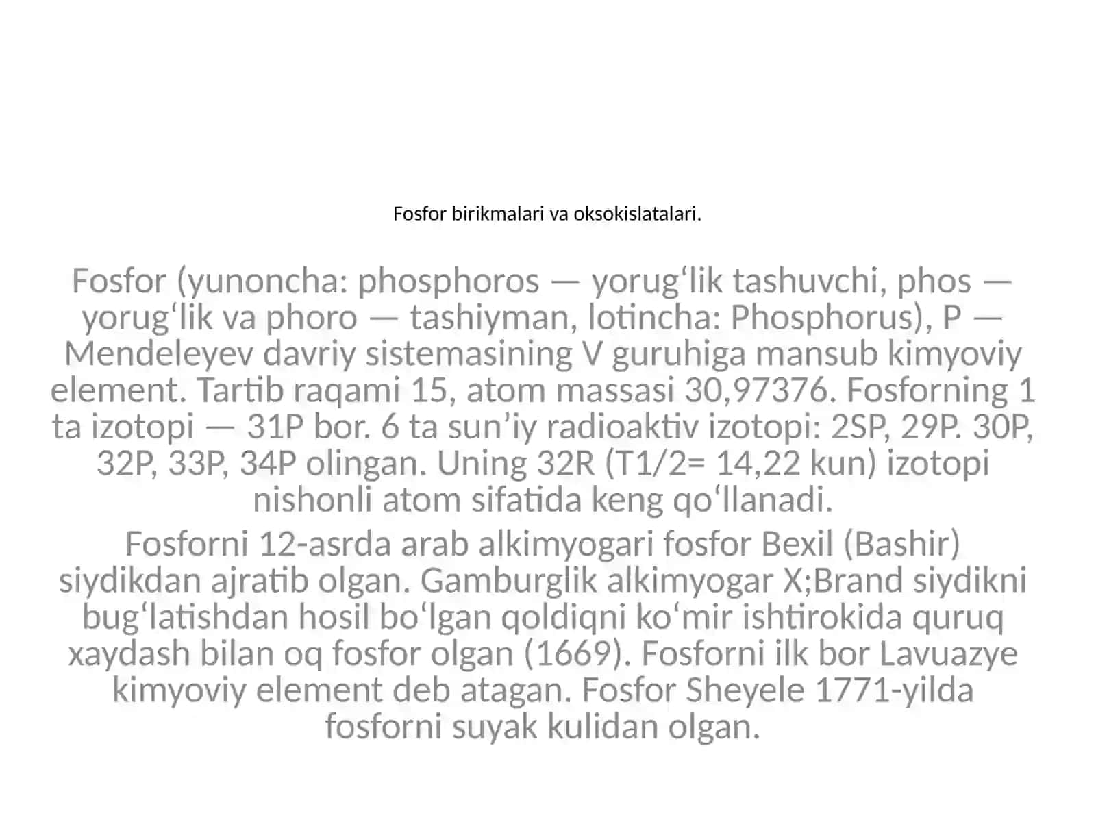 Fosfor va oksokislatalari 4