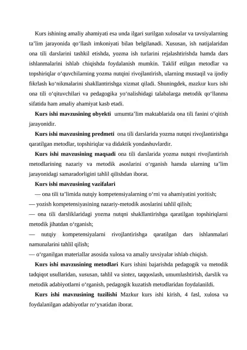 Ona tili darslarida yozma nutqni rivojlantirish metodlariq 4