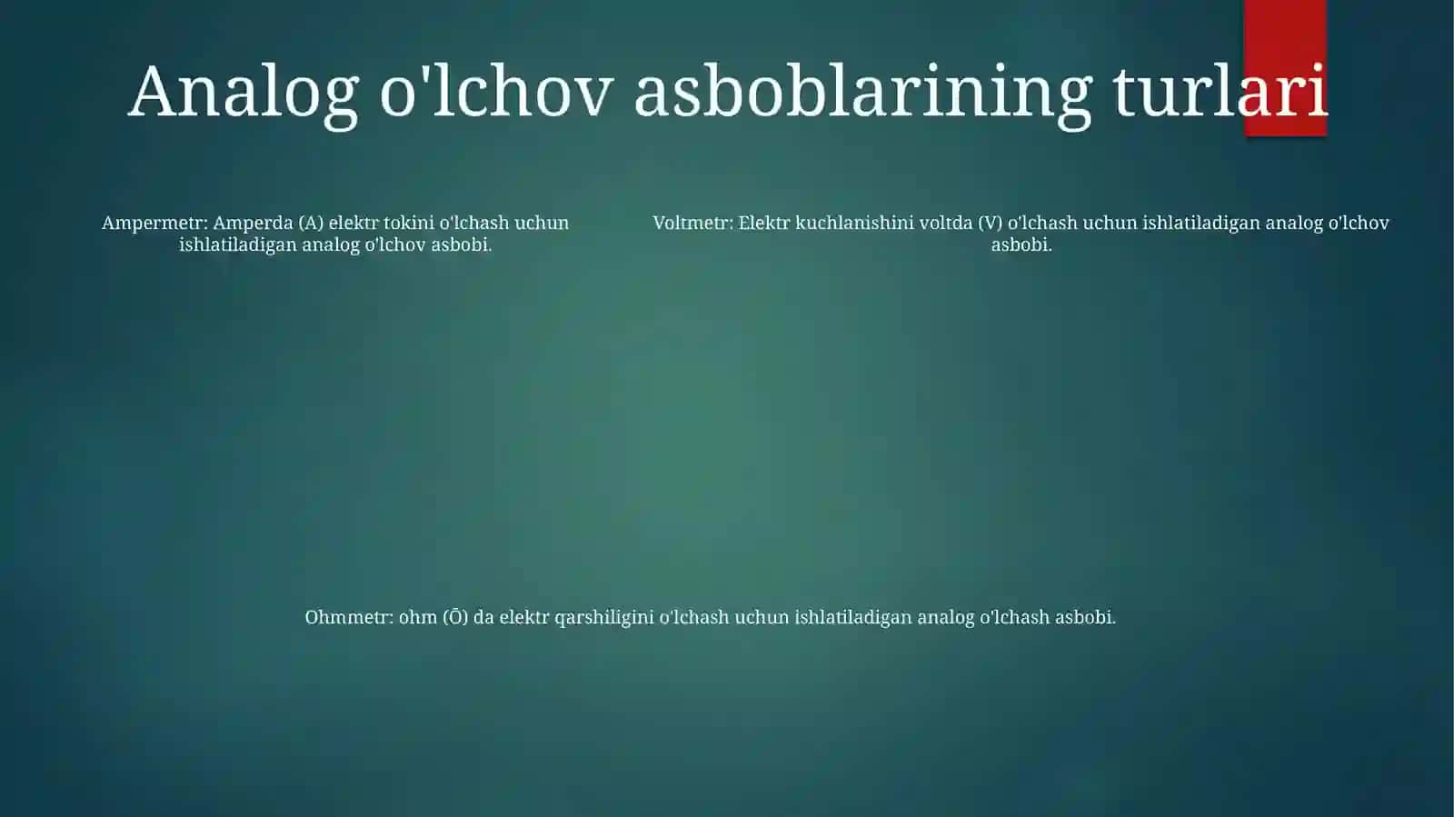 Analogli OʻLchash Asbobi 4