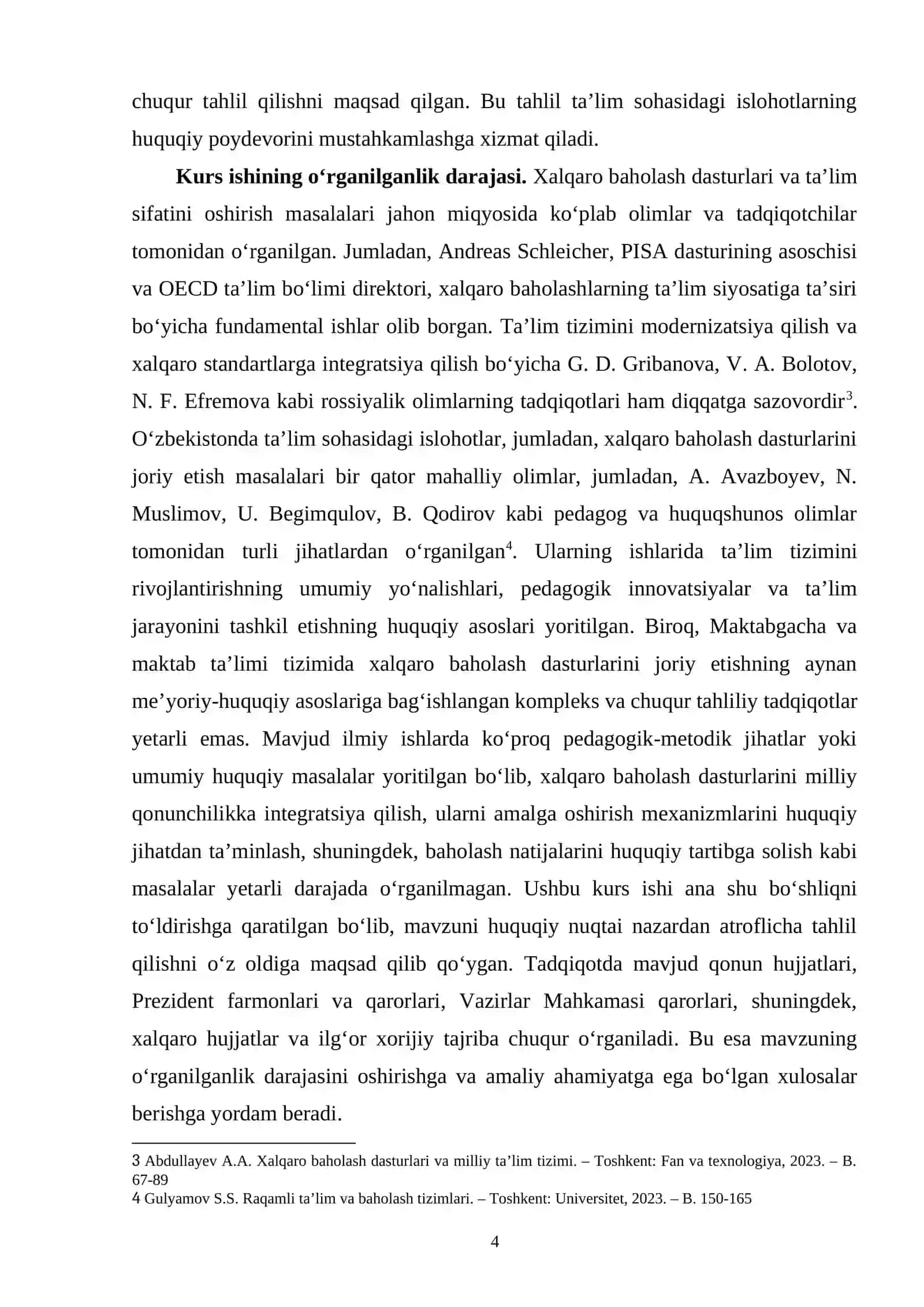 XALQ TA’LIMI TIZIMIDA XALQARO BAHOLASH DASTURLARI 4