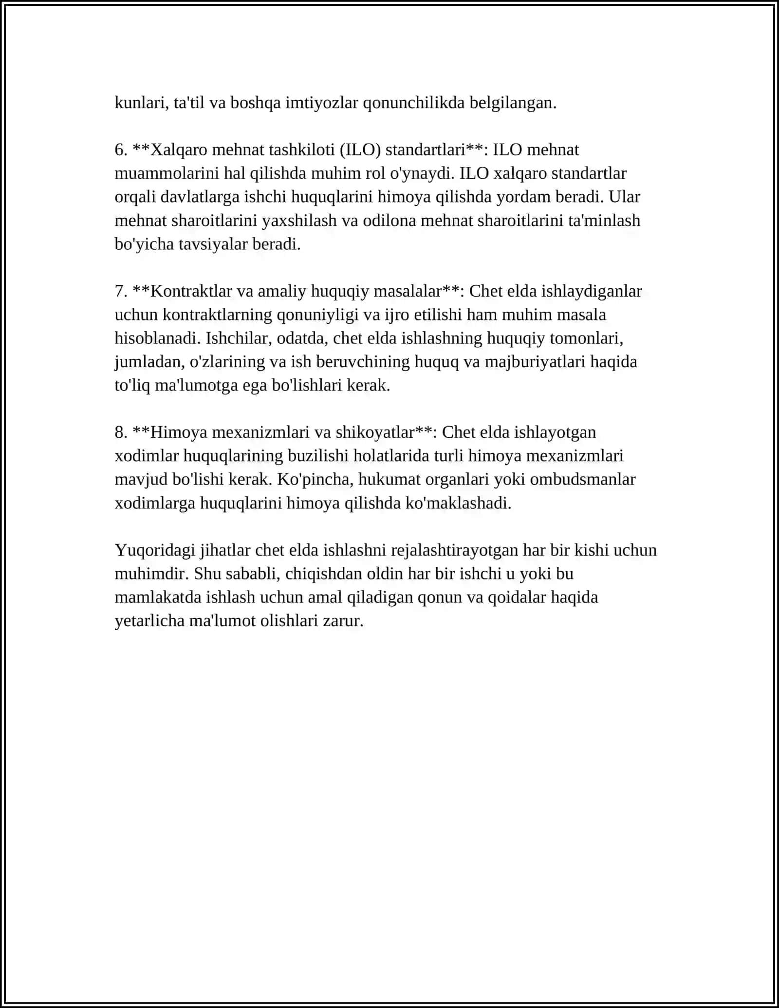 Chet elda mehnat faoliyatining huquqiy asoslari 4