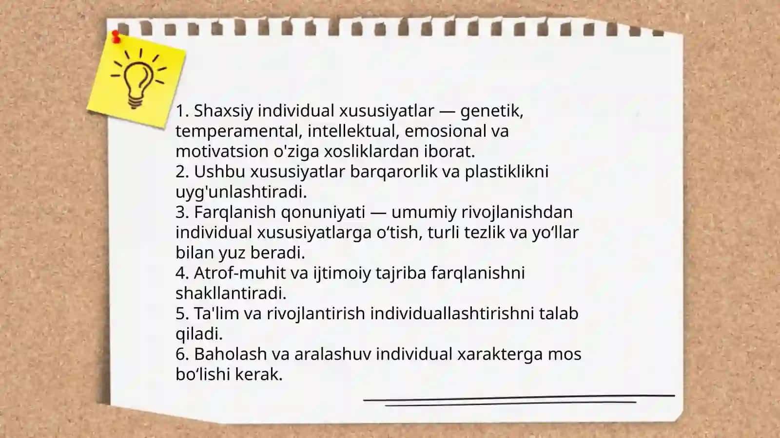 Psixik rivojlanishning asosiy qonuniyatlari 4