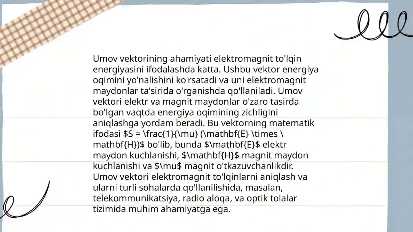 Tòlqin energiyasi. Umov vektori 4