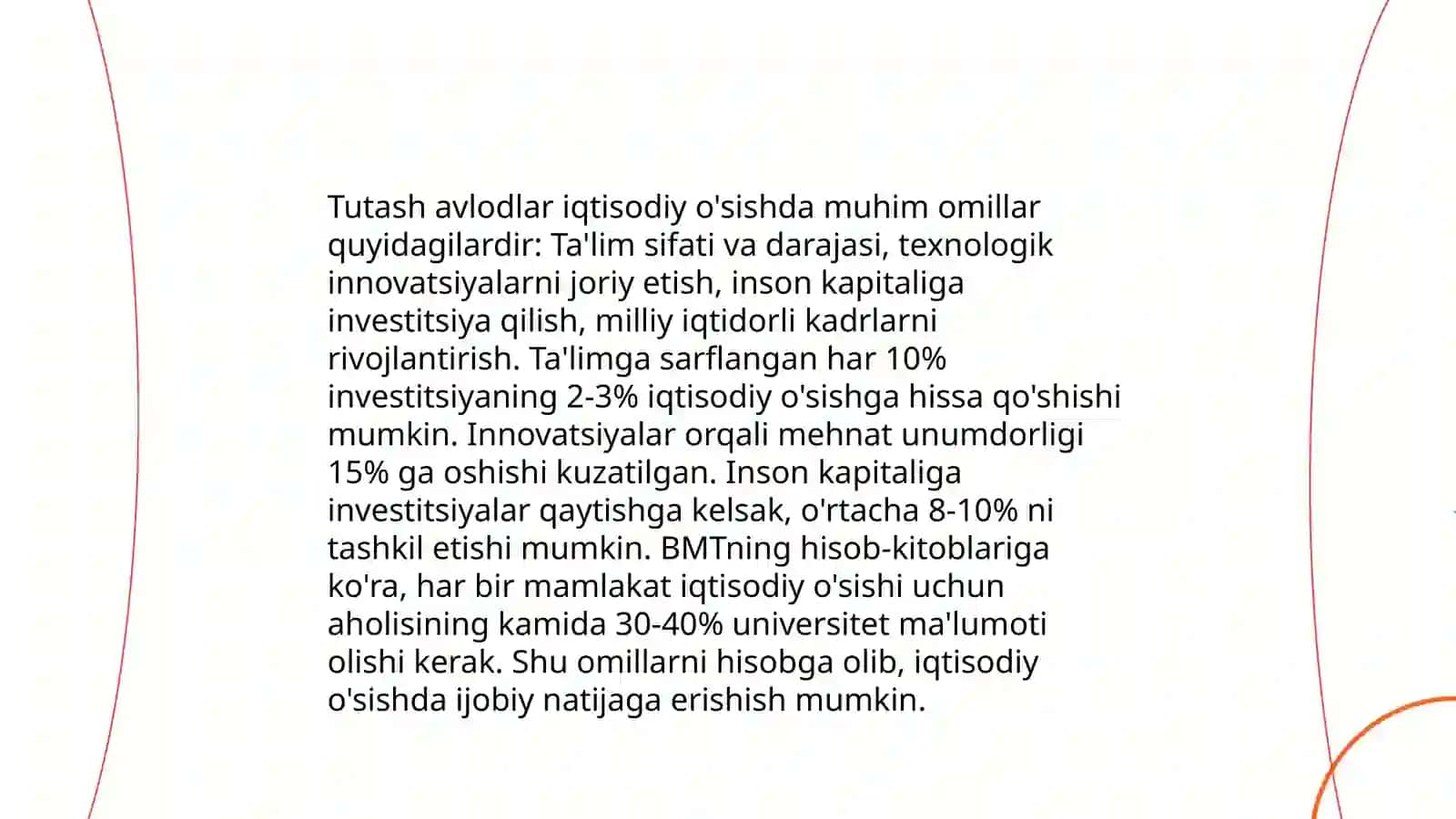 TUTASH AVLODLAR IQTISODIY OSISH MODELI 4