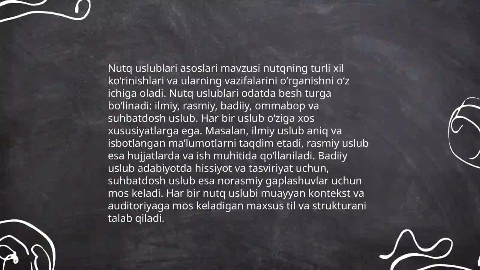 Tinsh belgilari va nutq uslublari 4
