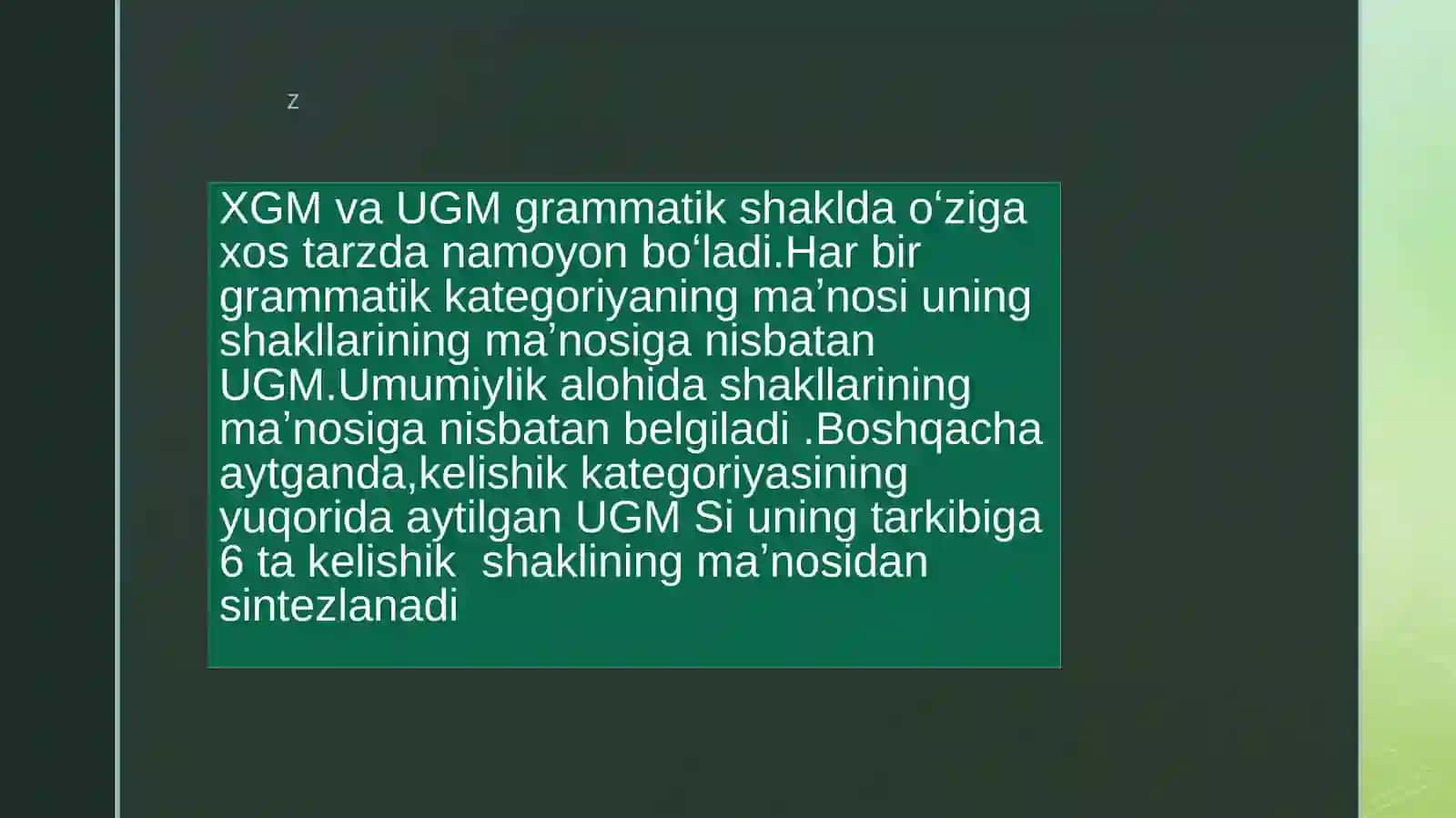 Grammatik maʼno, grammatik kategoriya va ularning turlari 4