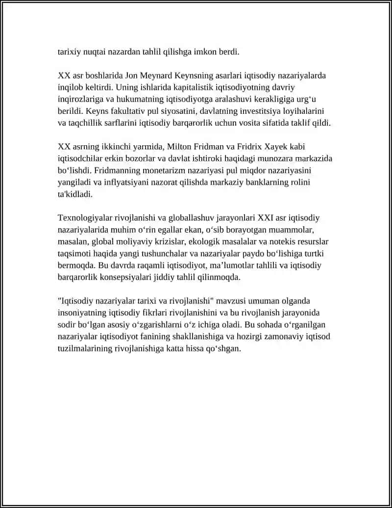 Iqtisodiy nazariyalar tarixi va rivojlanishi 4