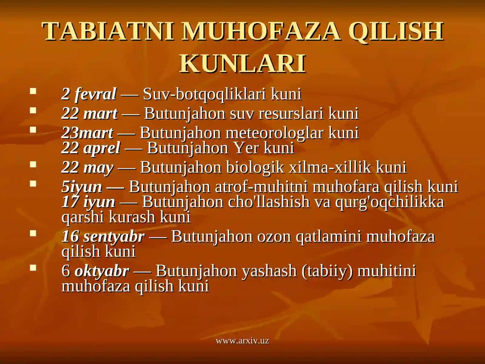 Ekologiya va Kimyo 4