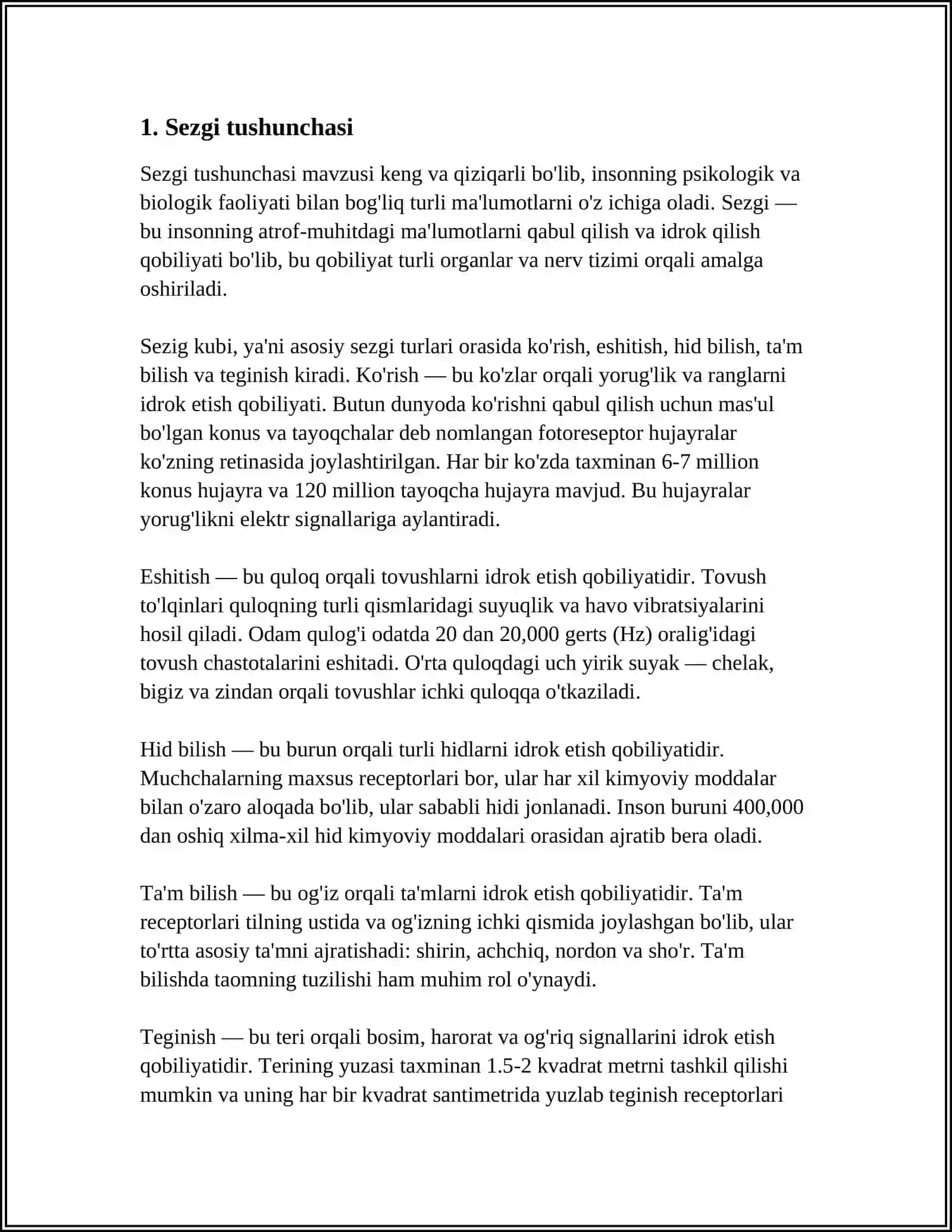 Sezgi haqida tushuncha va uning nerv-fiziologik asosi 4
