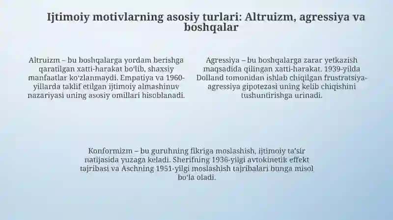 Ijtimoiy xulq motiv va motivatsiyasi 4
