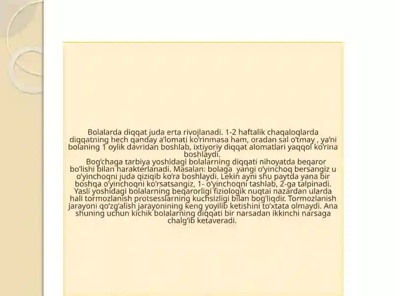 Bola diqqatini barqarorlashtiruvchi usul va      vositalar. 4