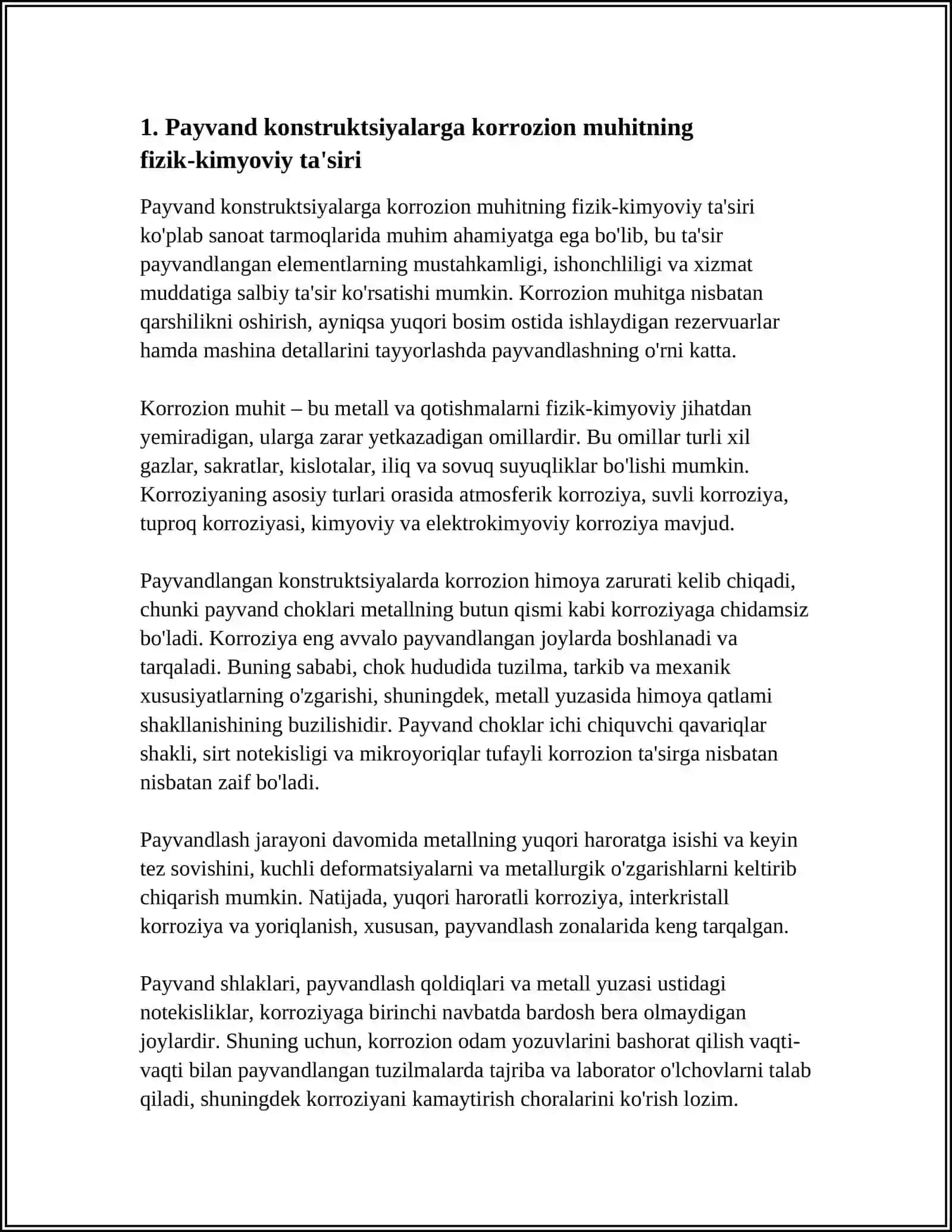 PAYVAND KONTRUKSIYALARGA KORROZION MUHITNING TA'SIRI 4