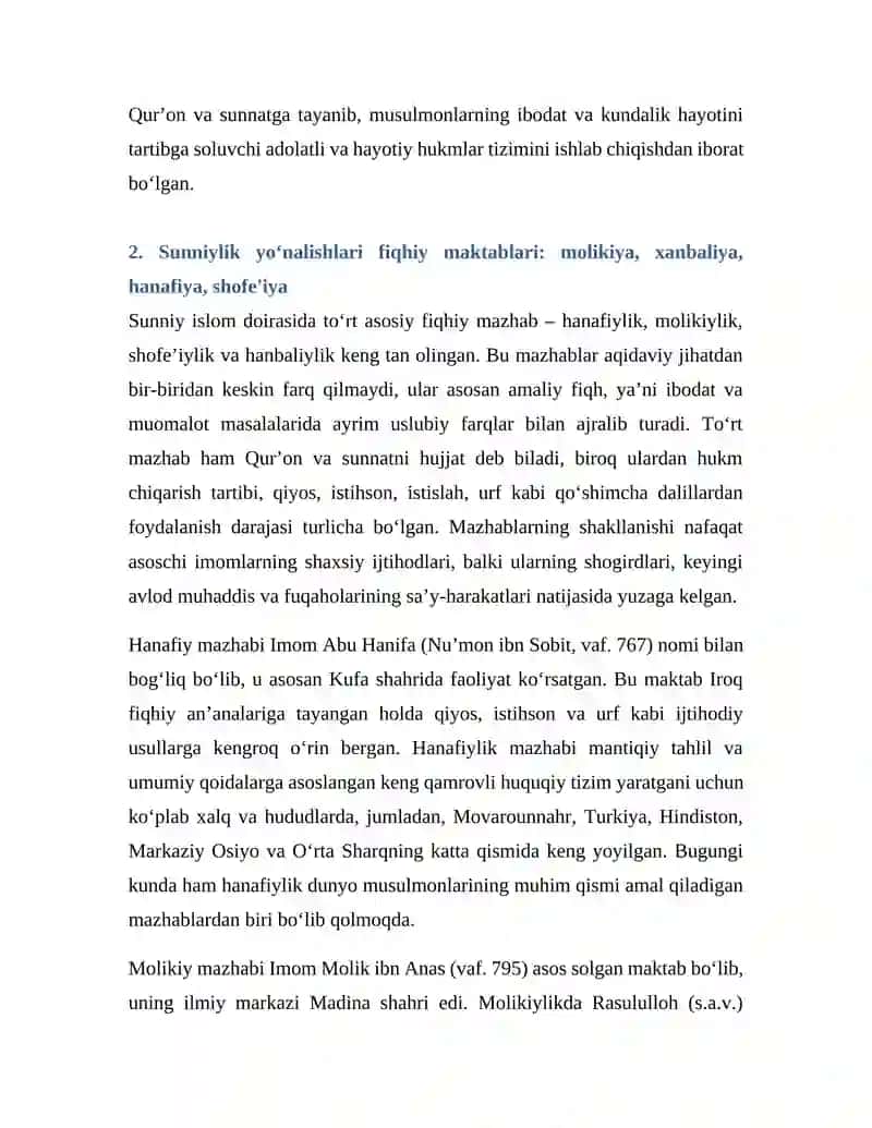 Islom Fiqh Maktablari 4