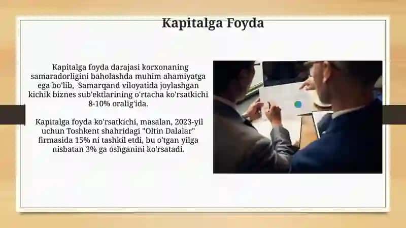 Rentabellik ko'rsatkichlari tahlili 4