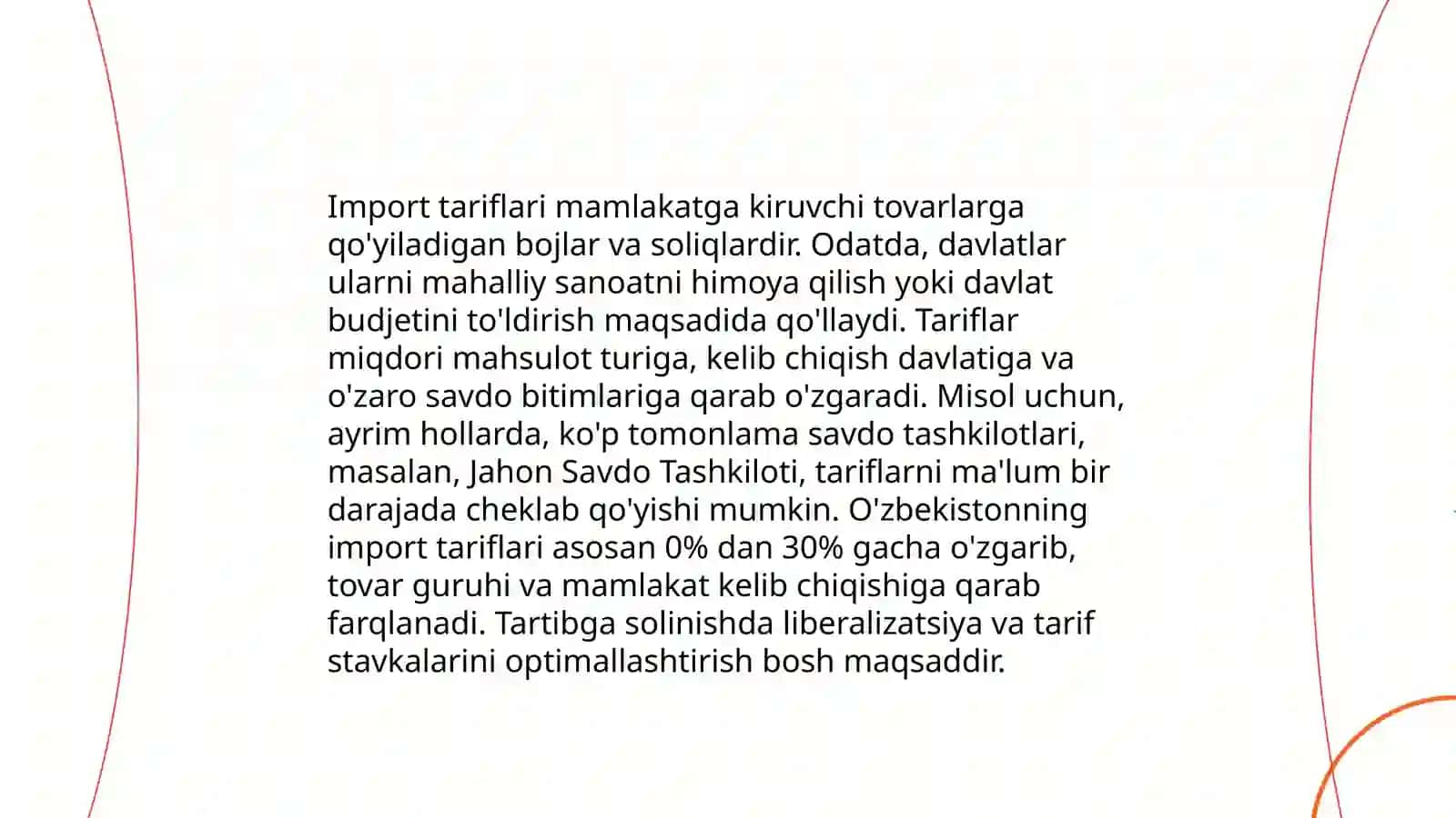 O'zbekiston Respublikasida importni tartibga solish va eksportni rag'batlantirish amaliyoti taxlili 4