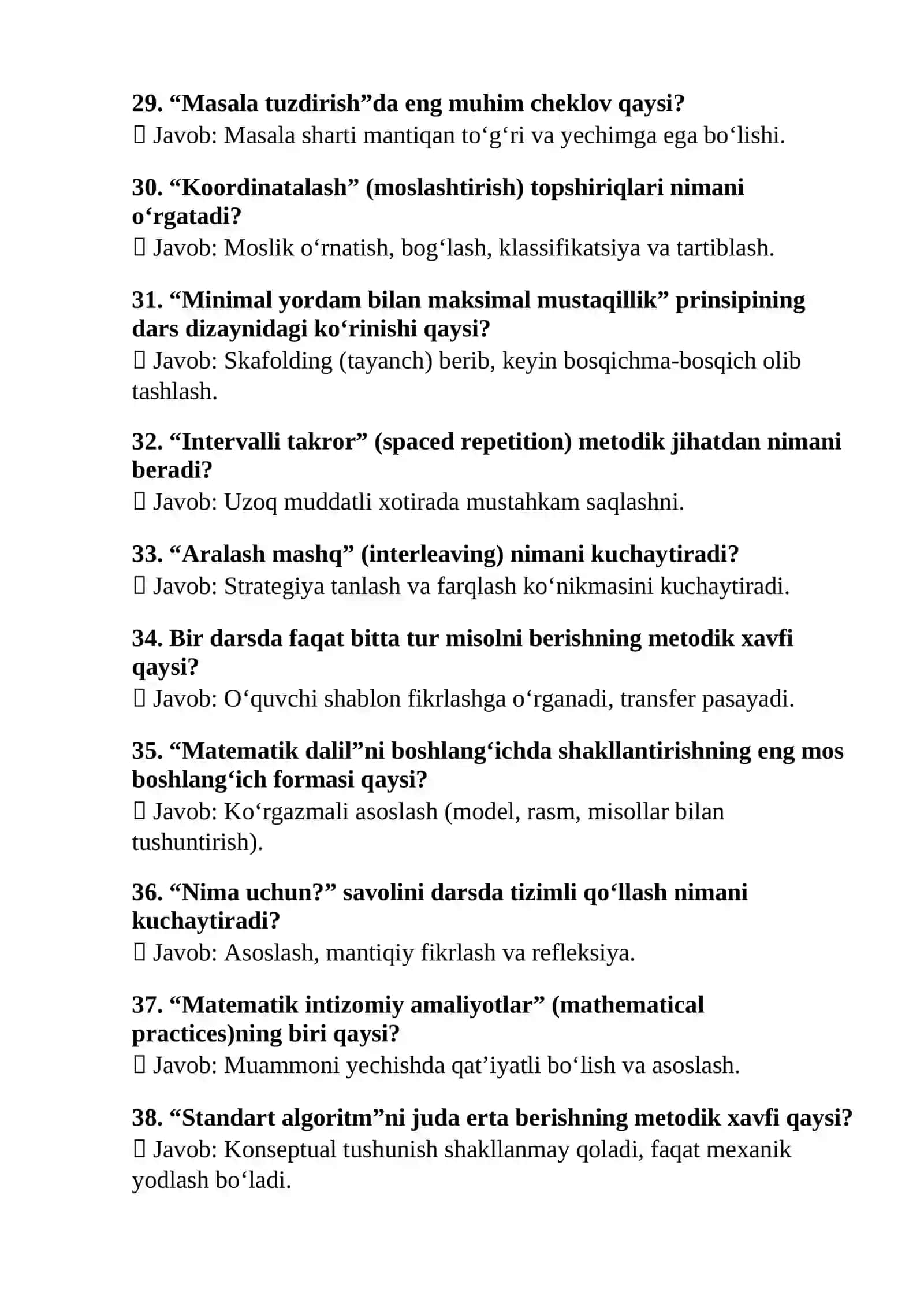 Matematika darslari 4