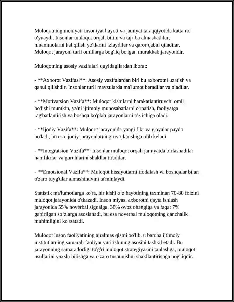 MULOQOT HAQIDA TUSHUNCHA 4