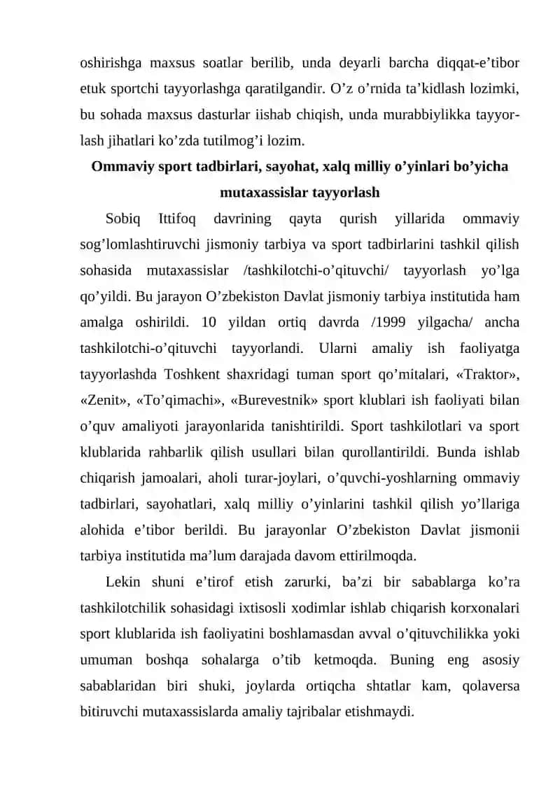 Jismoniy Tarbiya va Sport Faollari Jamoatchi Harakatlari 4