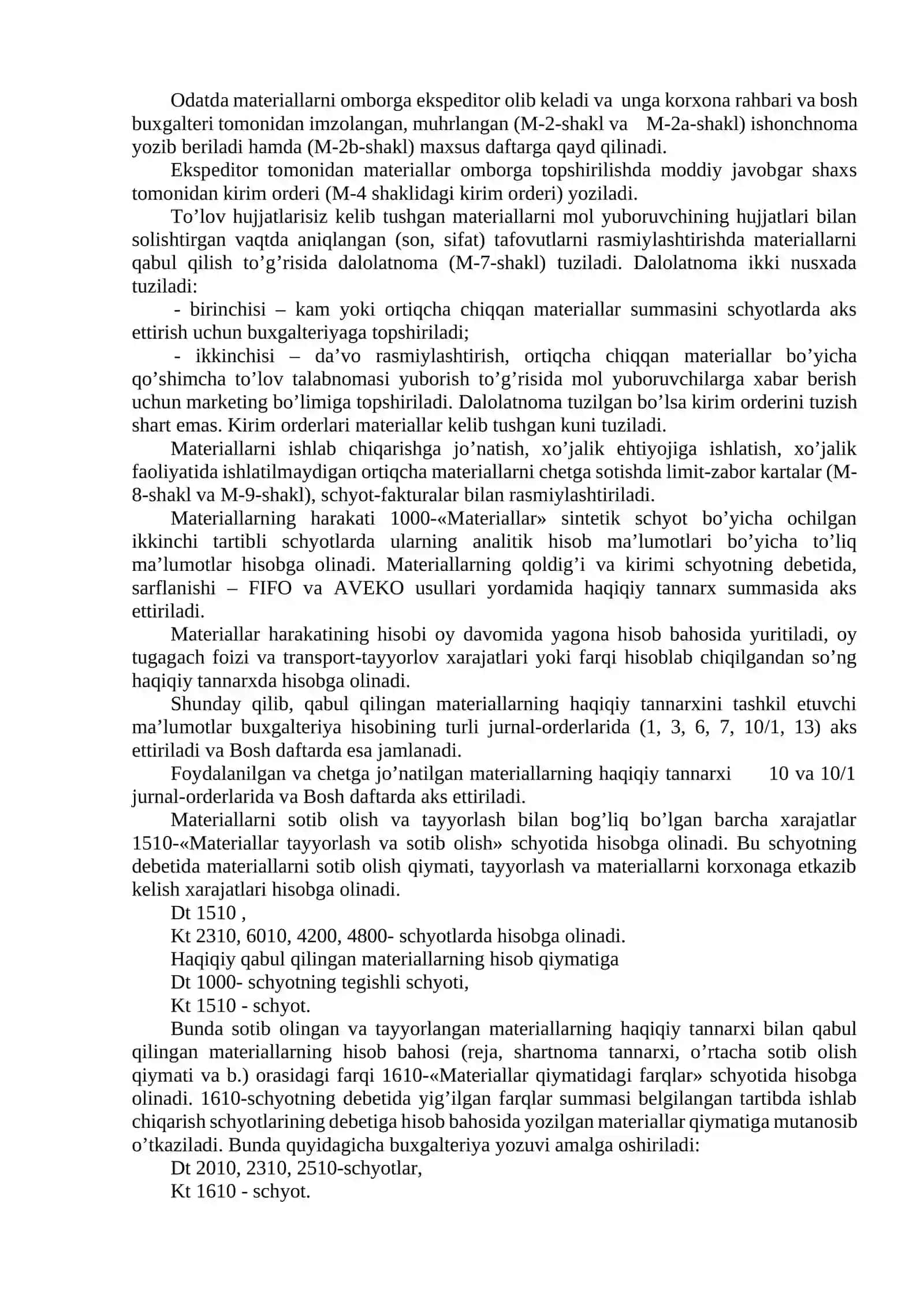 8-mаvzu. Mаtеriаllаr xarajatlari hisоbi 4