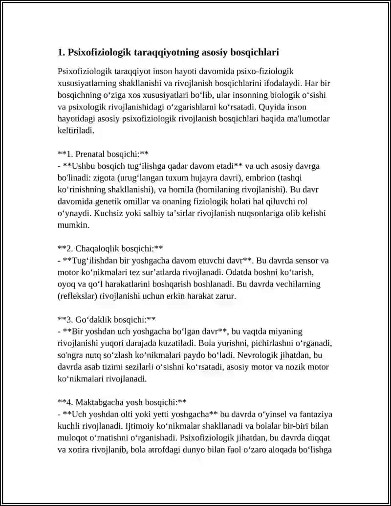 MAKTABGACHA YOSH DAVRIDA PSIXOFIZIOLOGIK TARAQQIYOTNING UMUMIY TASNIFI 4