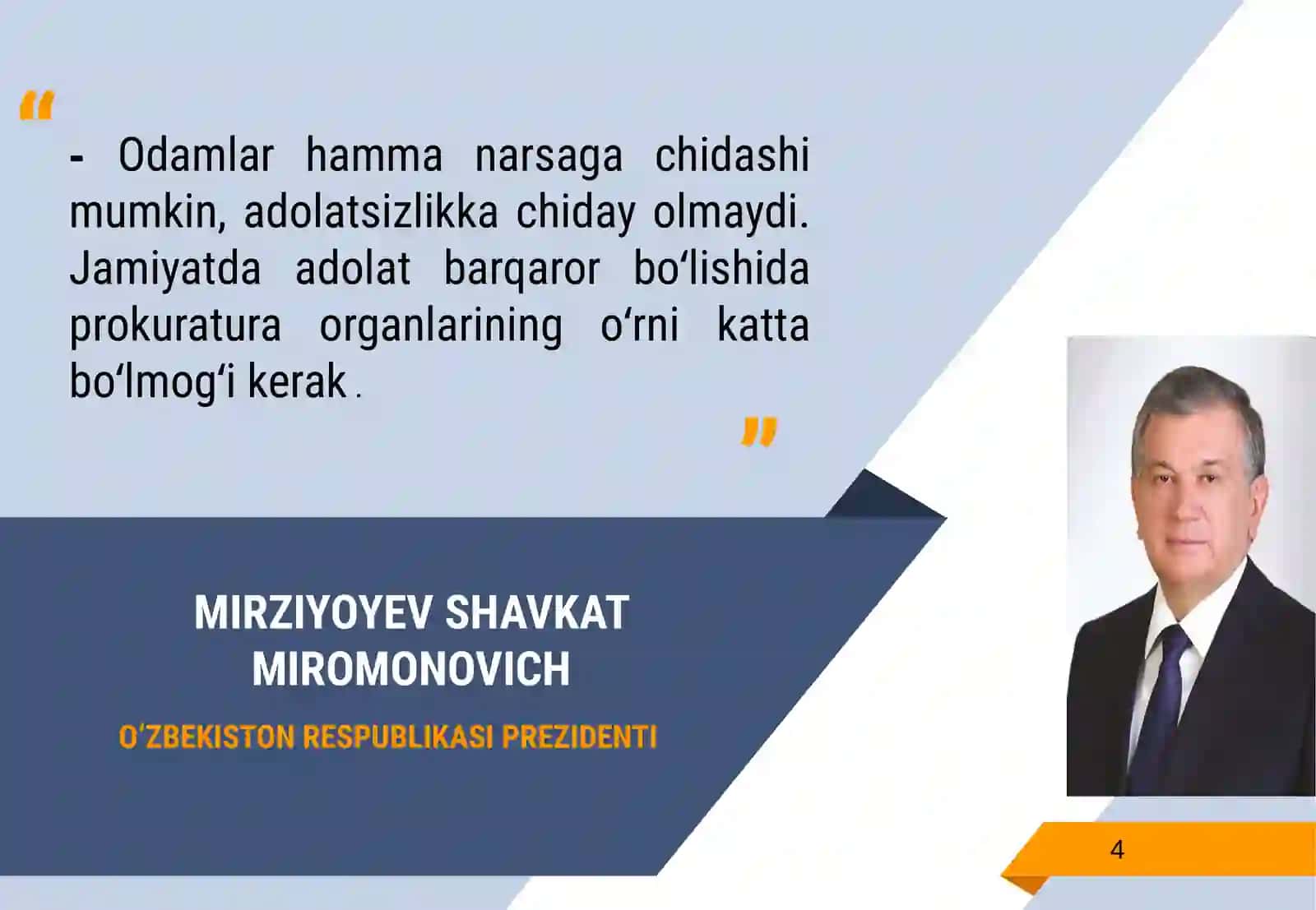 YANGI TAXRIRDAGI O'ZBEKISTON RESPUBLIKASI KONSTITUTSIYASIFANIDAN TAYYORLAGAN TAQDIMOTI 4