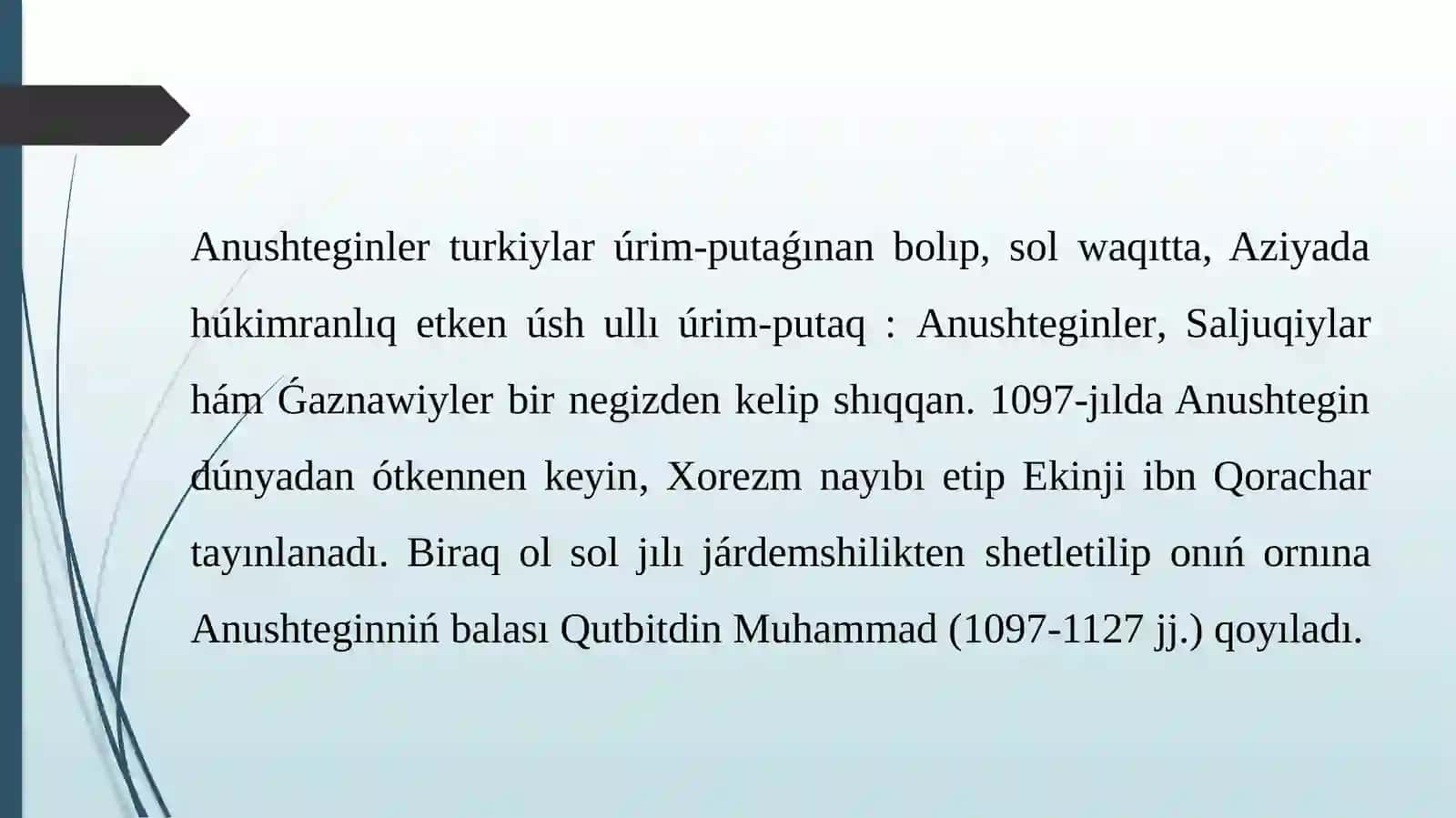 Xorezmshaxlar mámleketi. Ilim pán hám mádeniyat 4