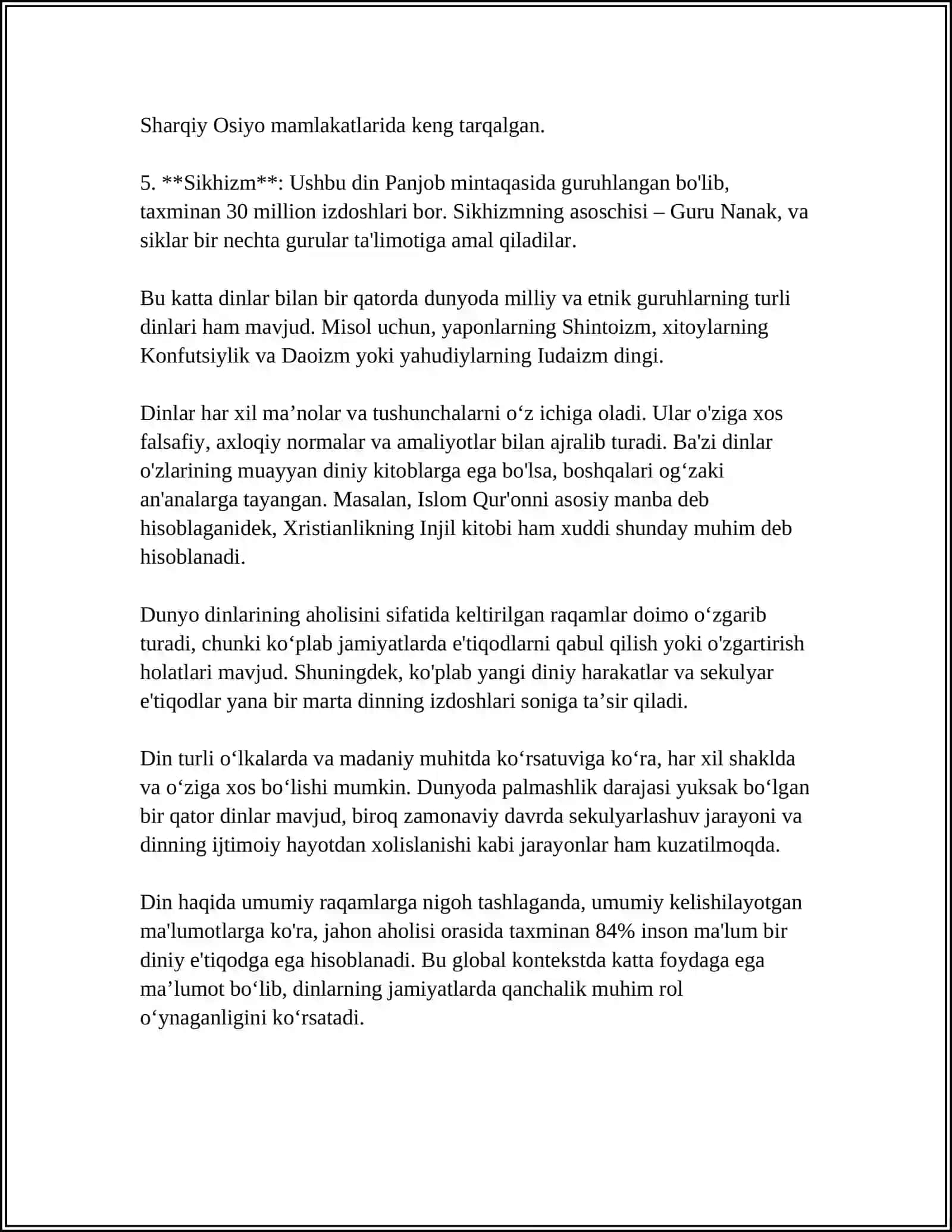DIN HAQIDA TUSHUNCHA 4