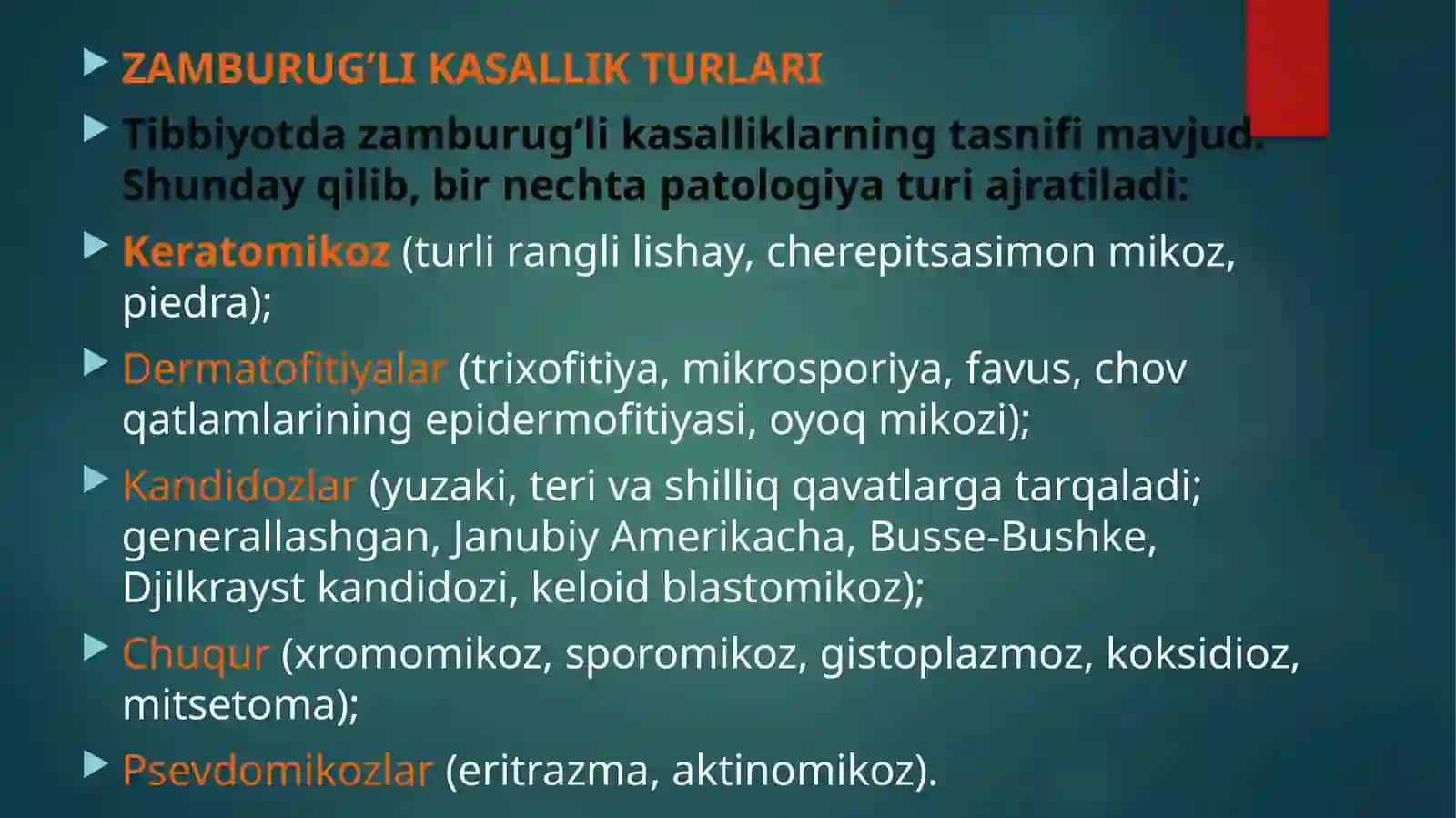 Zamburug’likassaliklarningqo’zg’atuvchilari,Patogenezi,labaratoriyatashxisi 4