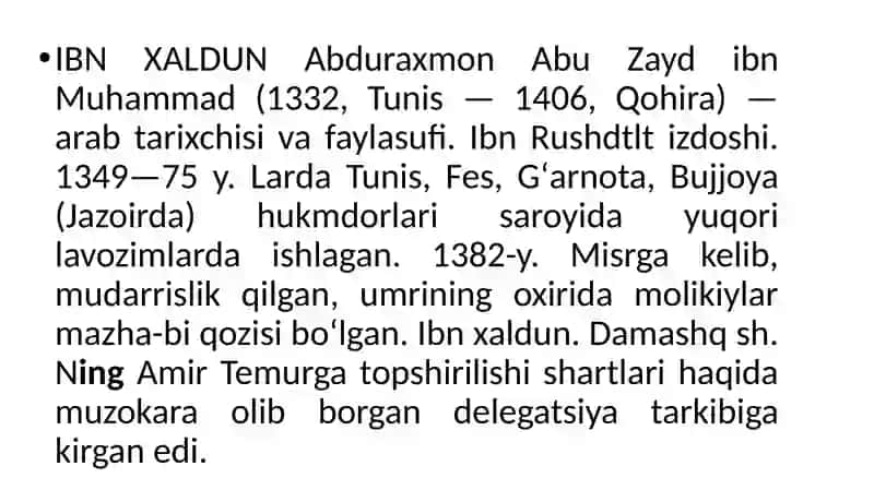Ibn Xaldi iqtisodiy qarashlari 4