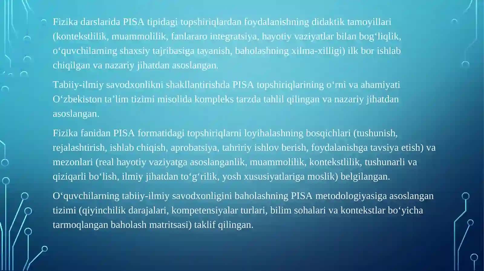 Fizika Darslarida Pisa Tipidagi Topshiriklardan Foydalanish Metodikasi 4