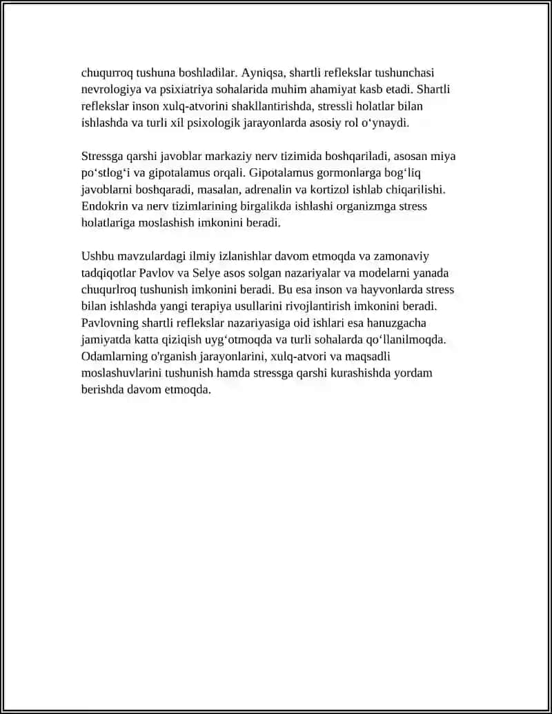 RUS MAKTABINING FIZIOLOGLARI TOMONIDAN STRESS MEXANIZMLARINI O‘RGANISH (I.P. PAVLOV, L.A. ORBELI, P.V.SIMONOV) 4