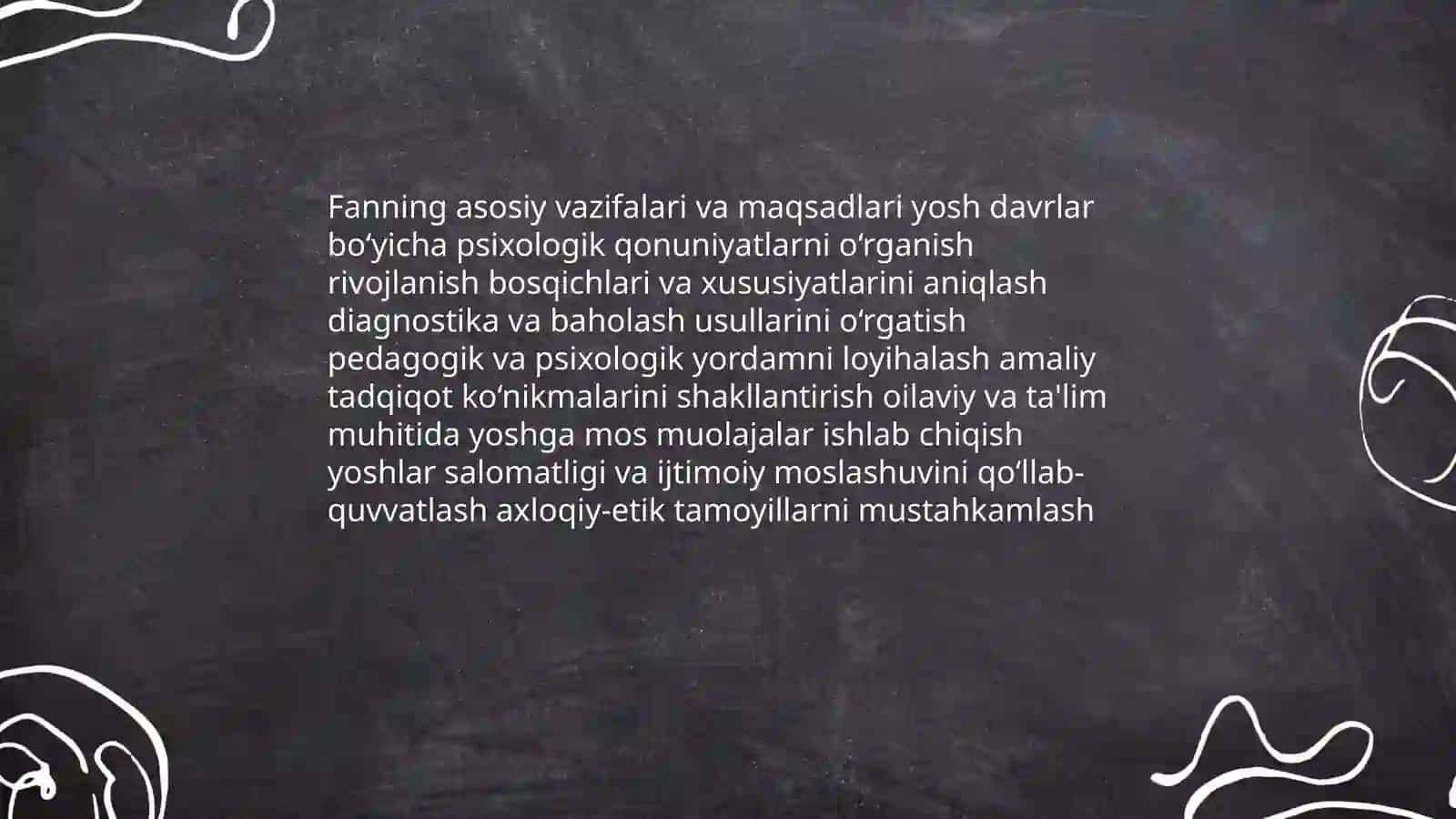 Yosh davrlar psixologiyasi fani predmeti vazifalari 4