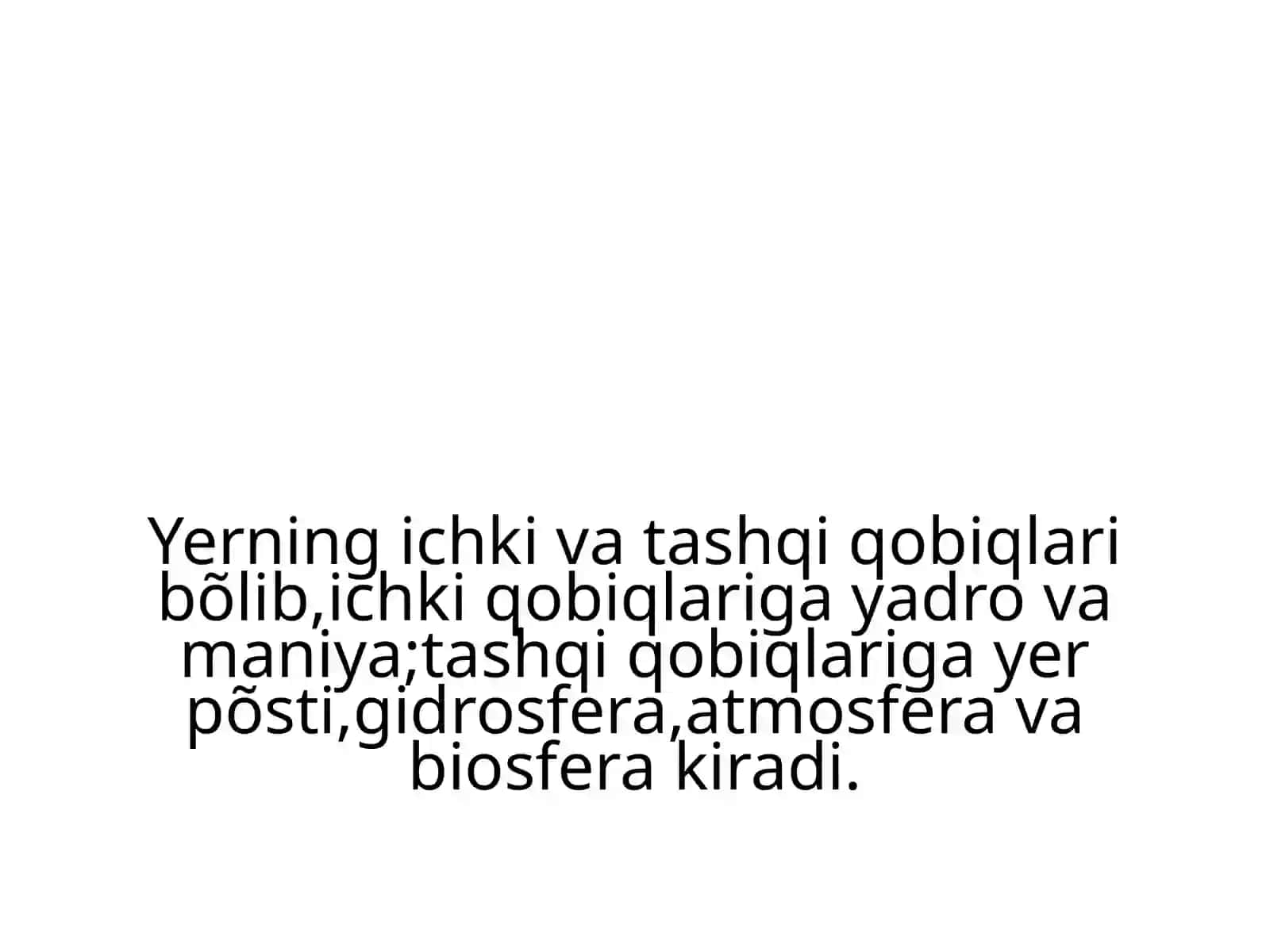 Yer põstining tuzilishi, uning turlari va kimyoviy tarkibi 4