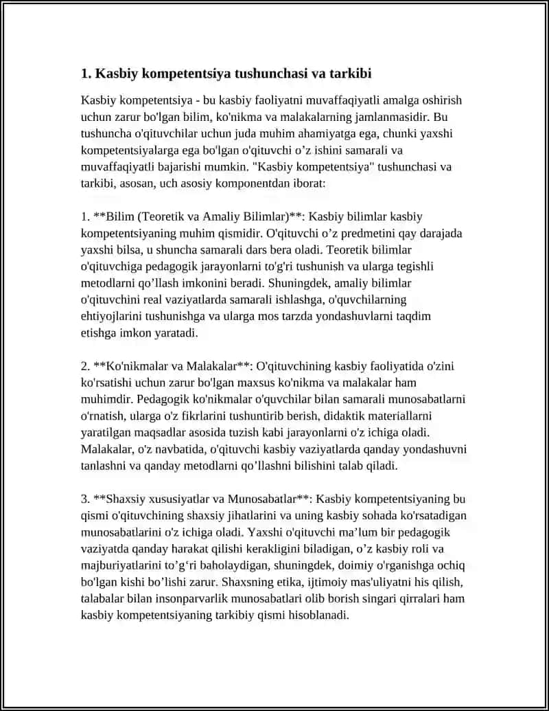 BO‘LAJAK O‘QITUVCHINING KASBIY KOMPETENSIYALARINI SHAKLLANTIRISH TEXNOLOGIYALARINI TANLASH 4