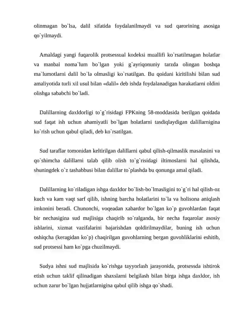 DALILLAR VA ISBOT QILISH 4