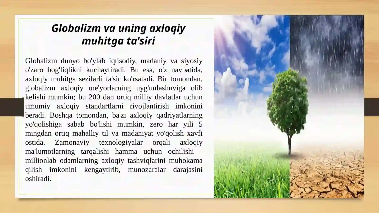 XXl asrda global etosfera(axloqiy muhit)ni yaratishning zaruriyati 4