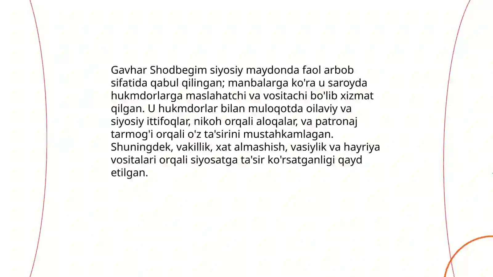 Gavhar shodbegim tarixda tutgan oʻrni 4