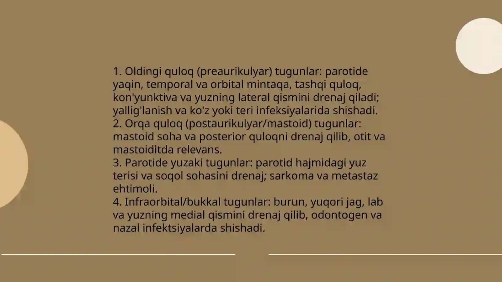 Bosh va qol limfa tizimi anatomiyasi 4
