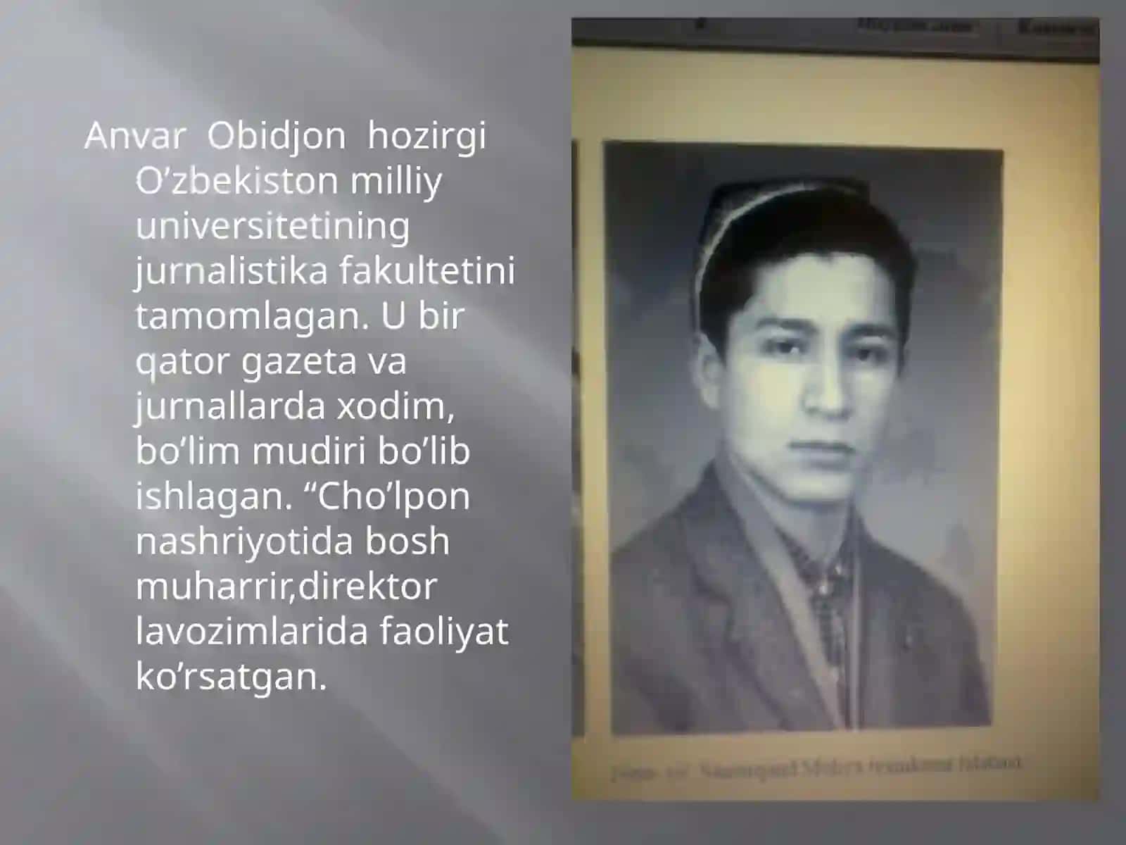 5-sinf Adabiyot fanidan Anvar Obidjon hayoti va ijodi dars ishlanmasi 4
